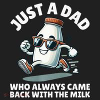 Just A Dad Who Always Came Back With The Milk Fathers Day Beanie thumb 2