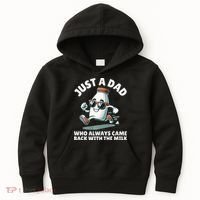 Just A Dad Who Always Came Back With The Milk Fathers Day Kids Hoodie thumb 0