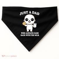 Just A Dad Who Always Came Back With The Milk USA-Made Doggie Bandana thumb 0