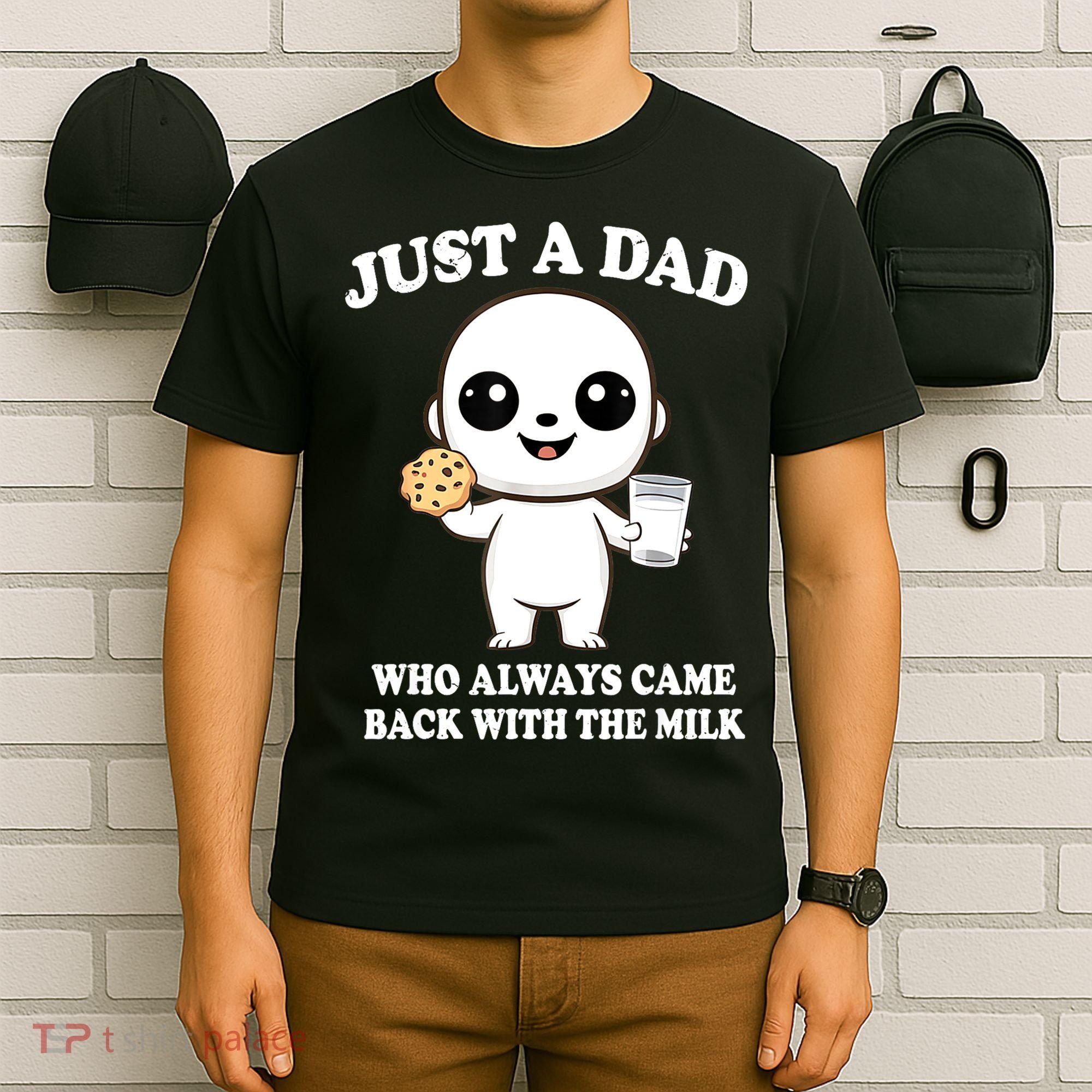 Just A Dad Who Always Came Back With The Milk T-Shirt