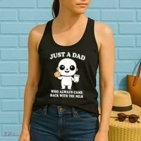 Just A Dad Who Always Came Back With The Milk Women's Tank Top thumb 2
