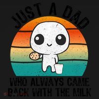Just A Dad Who Always Came Back With The Milk, Father's Day  Coaster thumb 2