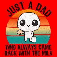 Just A Dad Who Always Came Back With The Milk, Father's Day  Santa Hat thumb 1