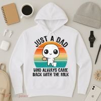 Just A Dad Who Always Came Back With The Milk, Father's Day  Hoodie thumb 3