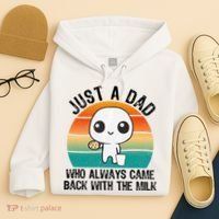 Just A Dad Who Always Came Back With The Milk, Father's Day  Hoodie thumb 4