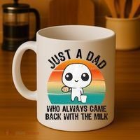 Just A Dad Who Always Came Back With The Milk, Father's Day  Coffee Mug thumb 4