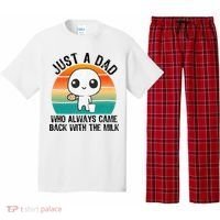 Just A Dad Who Always Came Back With The Milk, Father's Day  Pajama Set thumb 0