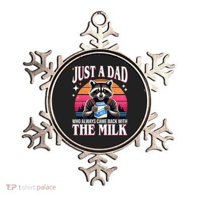 Just A Dad Who Always Came Back With The Milk Funny Raccoon Ornament
