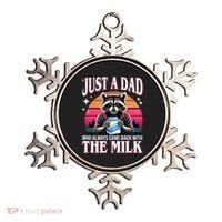 Just A Dad Who Always Came Back With The Milk Funny Raccoon Ornament thumb 0