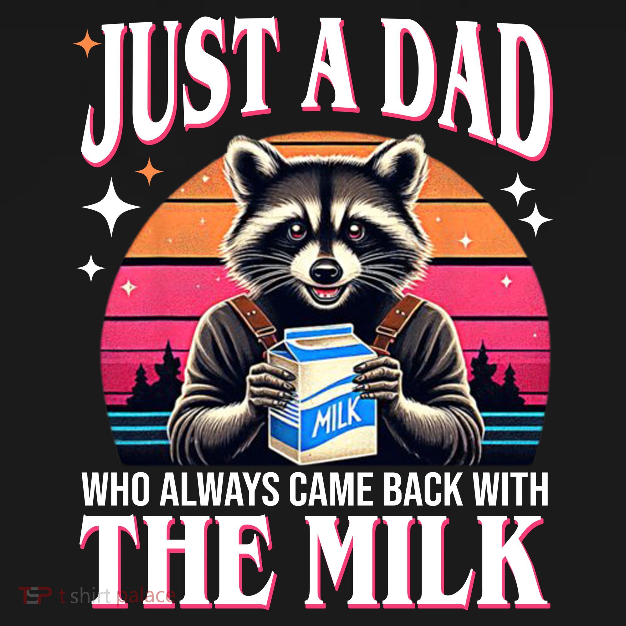 Just A Dad Who Always Came Back With The Milk Funny Raccoon Ornament