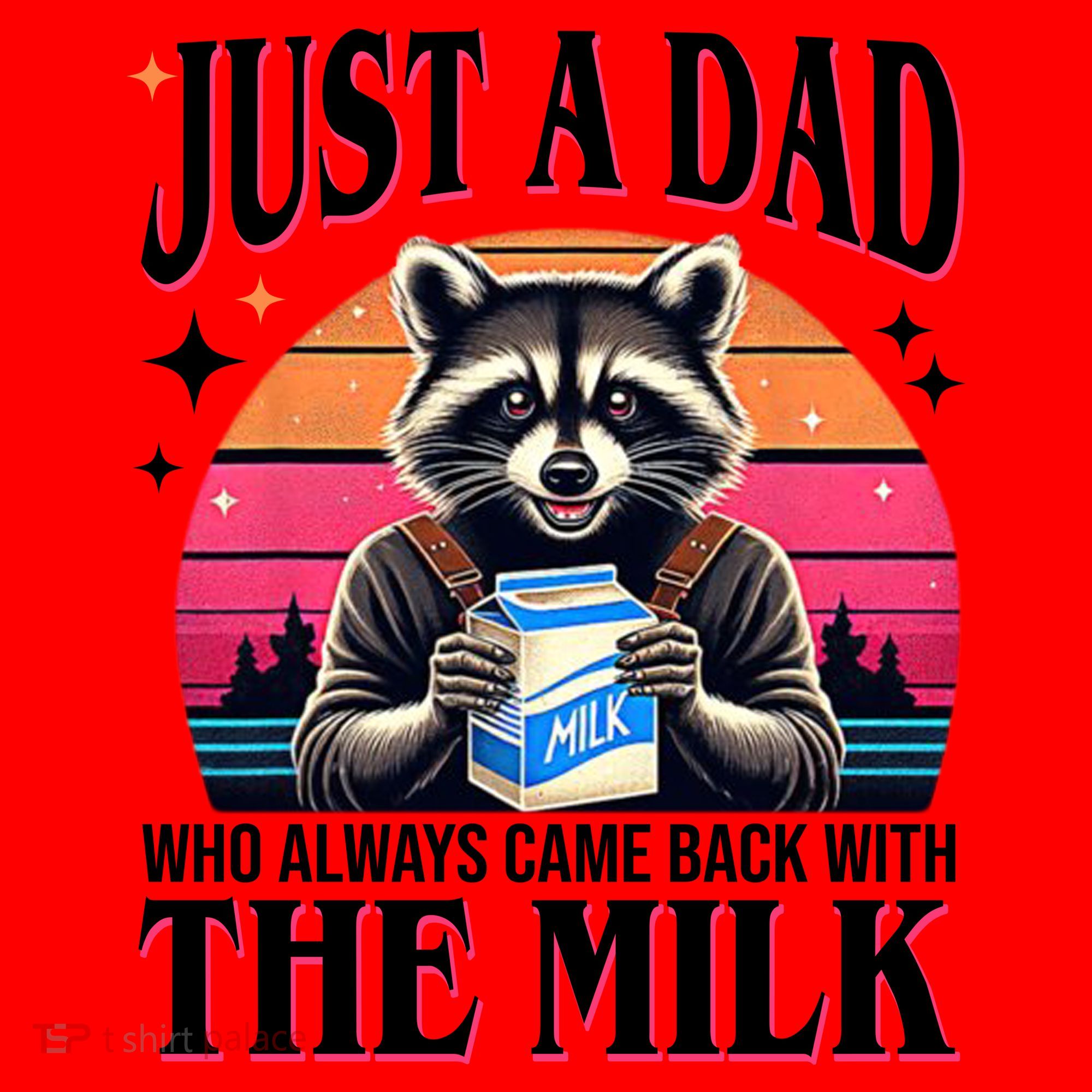 Just A Dad Who Always Came Back With The Milk Funny Raccoon Santa Hat