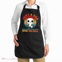 Just A Dad Who Always Came Back With The Milk Funny Father Apron thumb 2