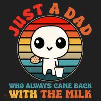 Just A Dad Who Always Came Back With The Milk Funny Father Beanie thumb 2