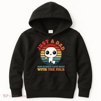 Just A Dad Who Always Came Back With The Milk Funny Father Kids Hoodie thumb 0