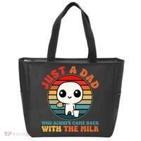 Just A Dad Who Always Came Back With The Milk Funny Father Tote Bag thumb 0