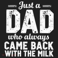 Just A Dad Who Always Came Back With The Milk Fathers Day Golf Towel thumb 3