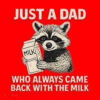 Just a Dad Who Always Came Back with the Milk Santa Hat thumb 1