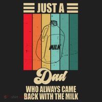 Just A Dad Who Always Came Back With The Milk Funny Retro Tumbler thumb 3