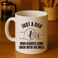 Just A Dad Who Always Came Back With The Milk Coffee Mug thumb 4