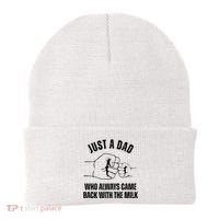 Just A Dad Who Always Came Back With The Milk Beanie thumb 0