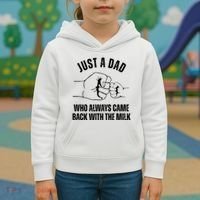 Just A Dad Who Always Came Back With The Milk Kids Hoodie thumb 3