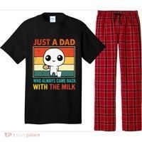 Just A Dad Who Always Came Back With The Milk Pajama Set thumb 0