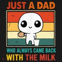 Just A Dad Who Always Came Back With The Milk Baby Bodysuit thumb 2