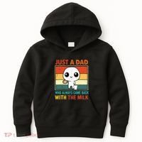 Just A Dad Who Always Came Back With The Milk Kids Hoodie thumb 0