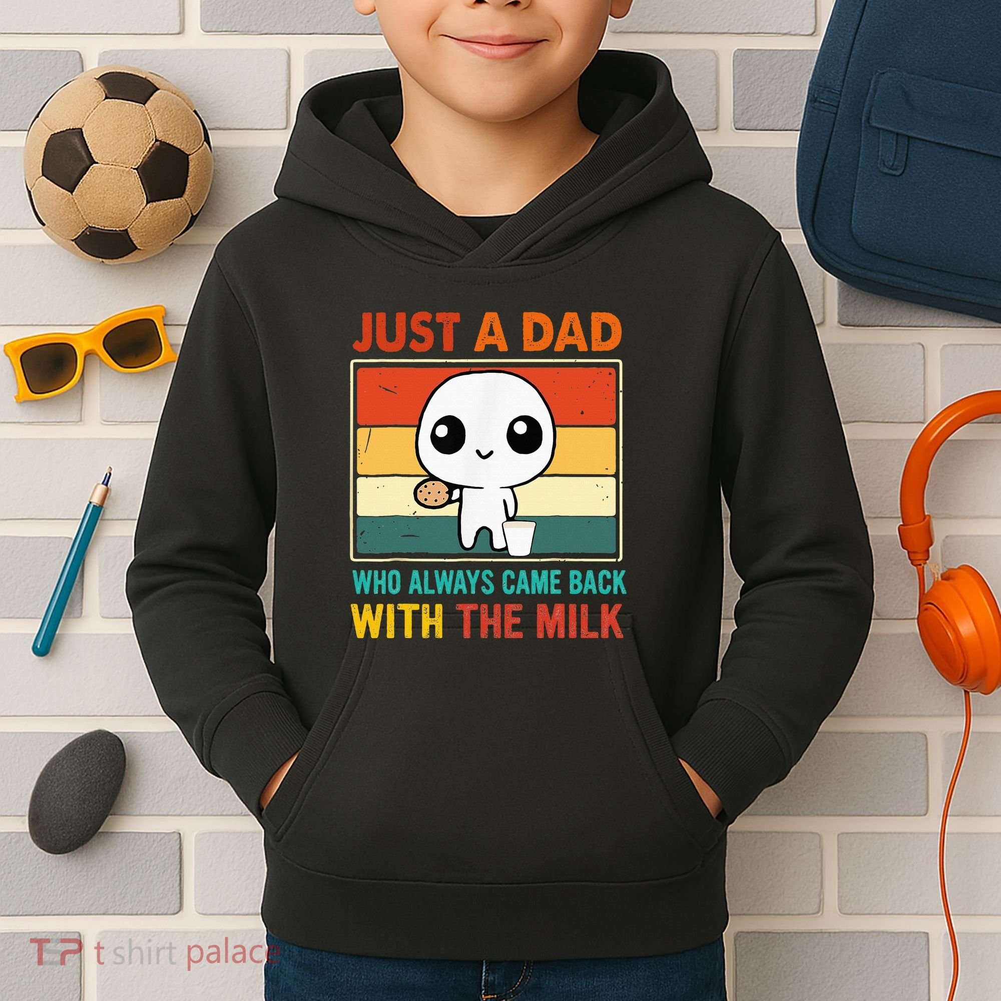 Just A Dad Who Always Came Back With The Milk Kids Hoodie