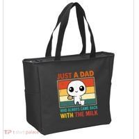 Just A Dad Who Always Came Back With The Milk Tote Bag thumb 2