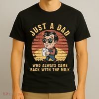 Just A Dad Who Always Came Back With The Milk T-Shirt thumb 3