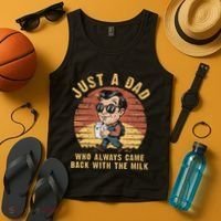 Just A Dad Who Always Came Back With The Milk Tank Top thumb 4