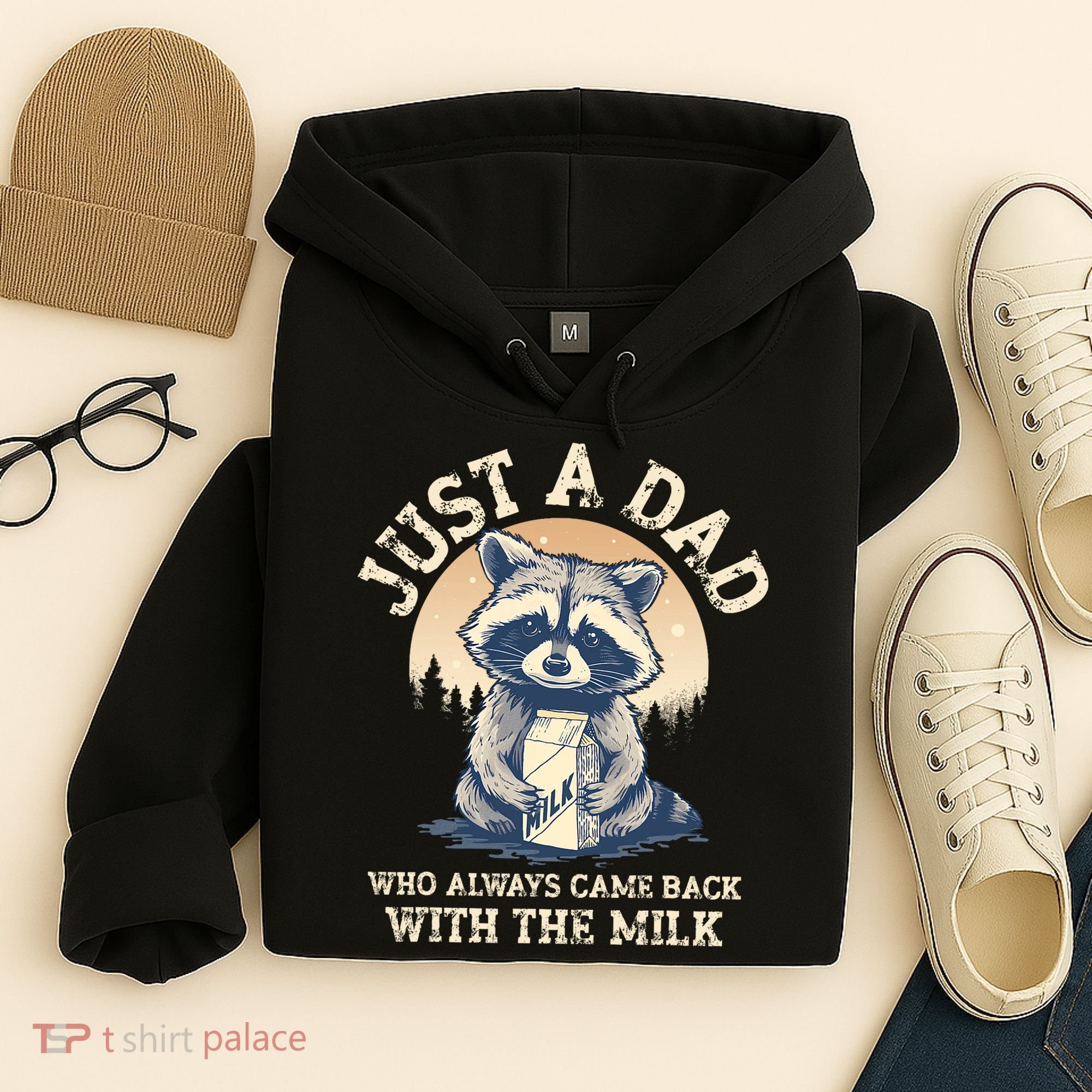 Just A Dad Who Always Came Back With The Milk Ferral Dad Hoodie