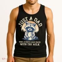 Just A Dad Who Always Came Back With The Milk Ferral Dad Tank Top thumb 3