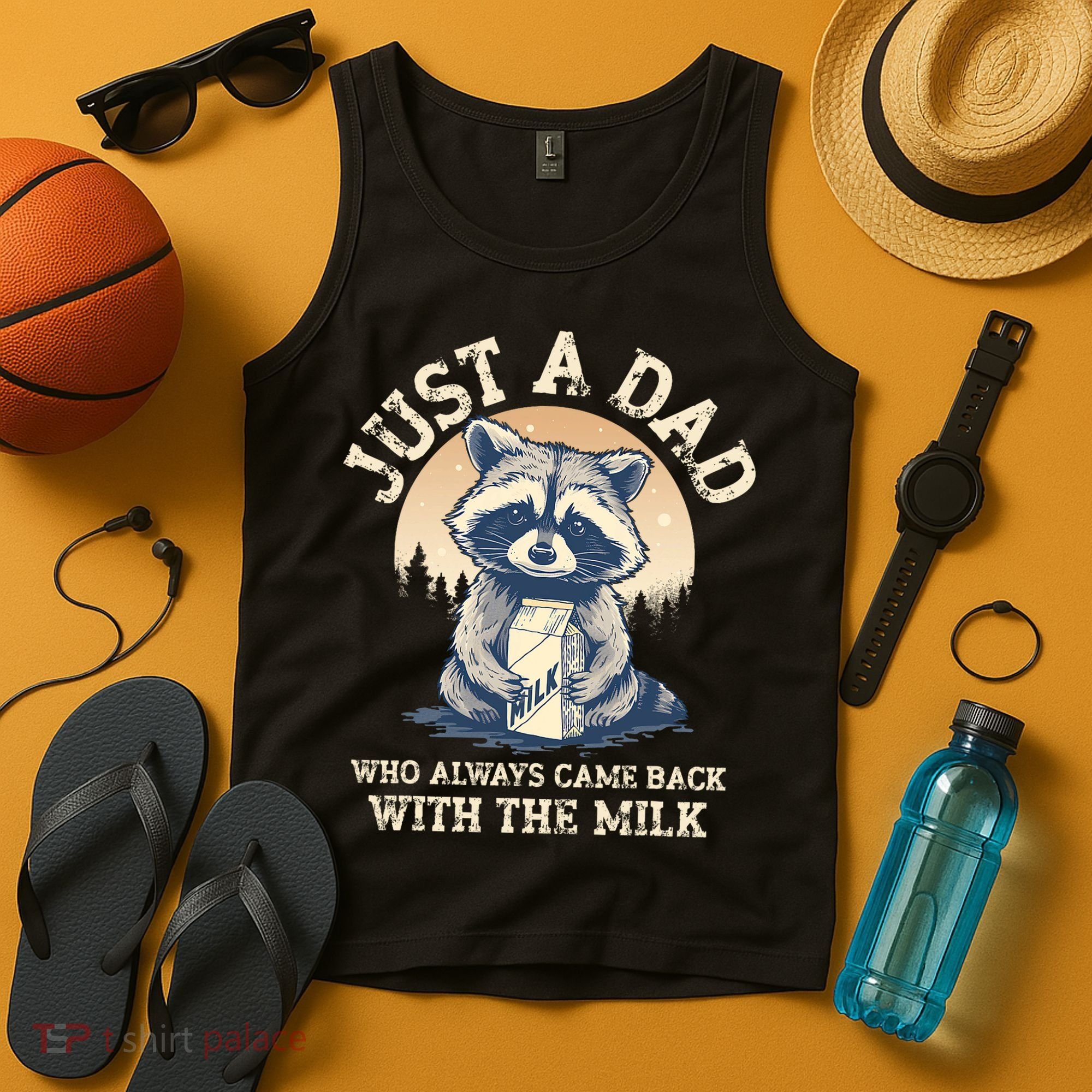 Just A Dad Who Always Came Back With The Milk Ferral Dad Tank Top
