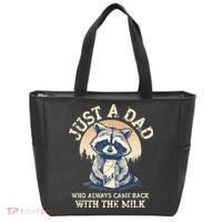Just A Dad Who Always Came Back With The Milk Ferral Dad Tote Bag thumb 0