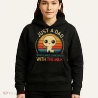 Just A Dad Who Always Came Back With The Milk Dad Daddy Gift Hoodie thumb 5