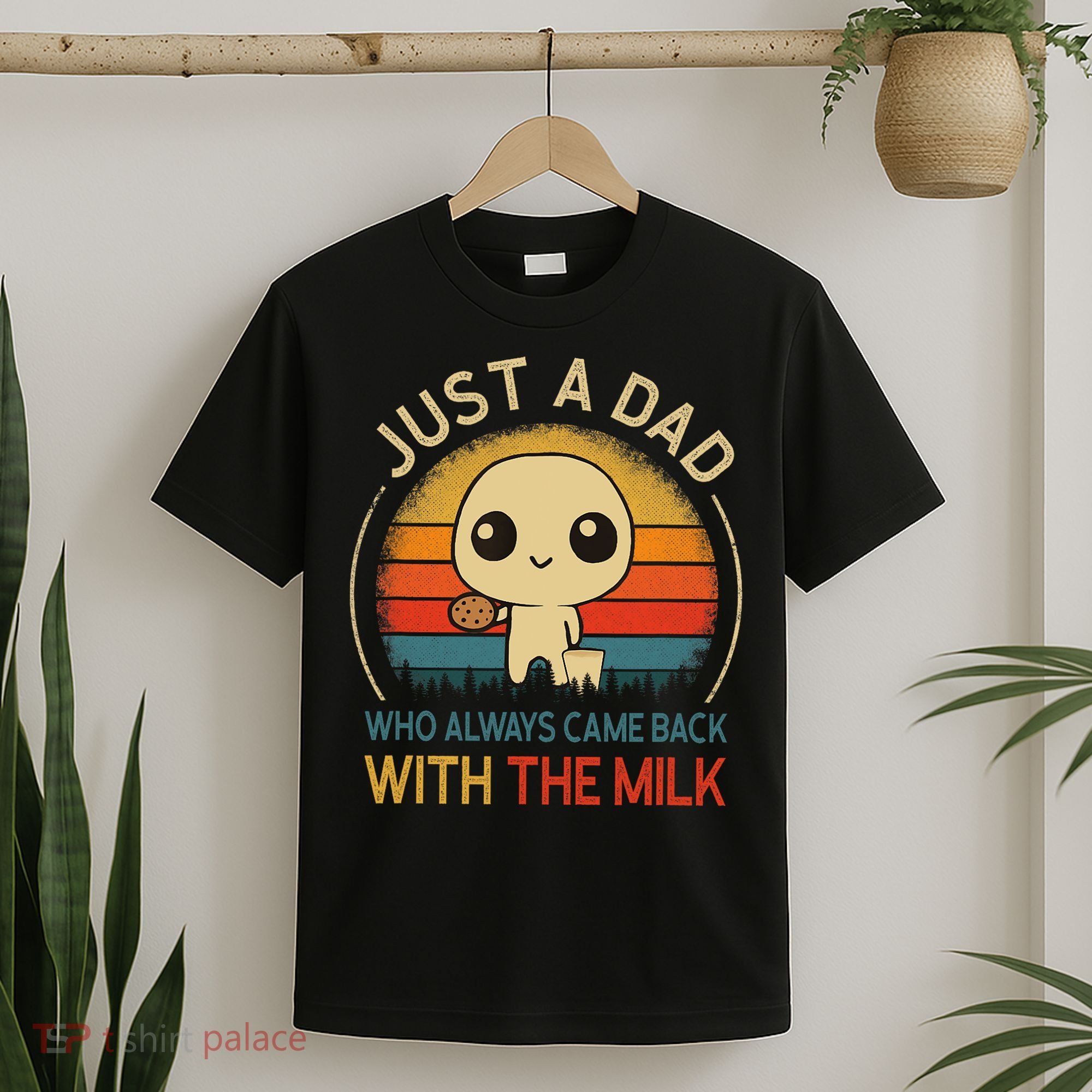 Just A Dad Who Always Came Back With The Milk Dad Daddy Gift T-Shirt