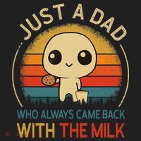Just A Dad Who Always Came Back With The Milk Dad Daddy Gift Beanie thumb 2