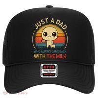 Just A Dad Who Always Came Back With The Milk Dad Daddy Gift Hat thumb 0