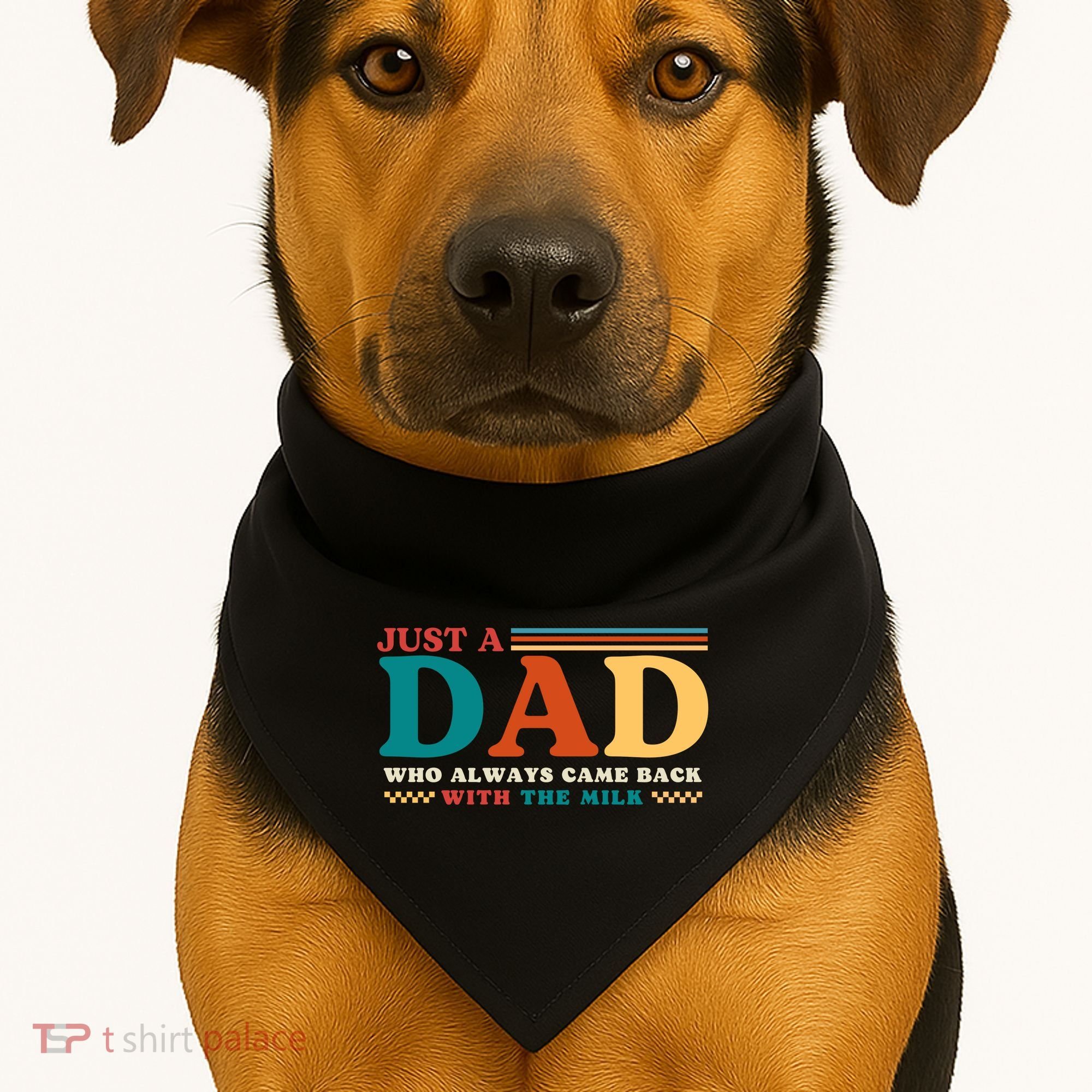Just A Dad Who Always Came Back With The Milk USA-Made Doggie Bandana