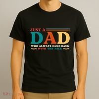 Just A Dad Who Always Came Back With The Milk T-Shirt thumb 3