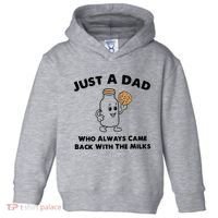 Just A Dad Who Always Came Back With The Milk Toddler Hoodie thumb 0