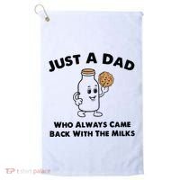 Just A Dad Who Always Came Back With The Milk Golf Towel thumb 0