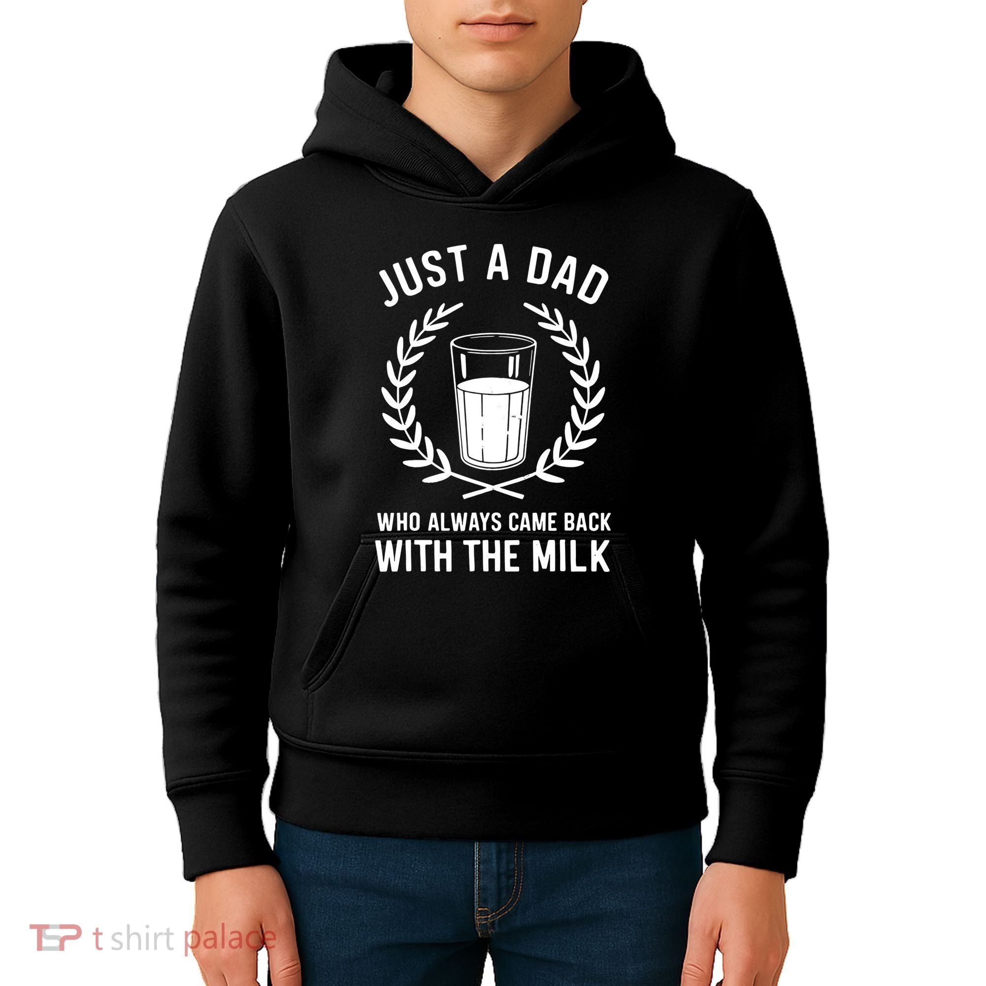 Just A Dad Who Always Came Back With The Milk Fathers Day Kids Hoodie