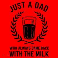 Just A Dad Who Always Came Back With The Milk Fathers Day Santa Hat thumb 1
