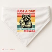 Just A Dad Who Always Came Back With The Milk Fathers Day  USA-Made Doggie Bandana thumb 0