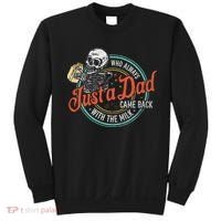 Just A Dad Who Always Came Back With The Milk Fathers Day Sweatshirt thumb 0
