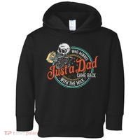 Just A Dad Who Always Came Back With The Milk Fathers Day Toddler Hoodie thumb 0