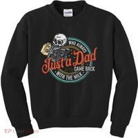 Just A Dad Who Always Came Back With The Milk Fathers Day Kids Sweatshirt thumb 0